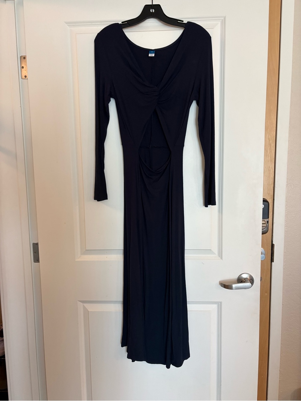 Old Navy Navy Blue Long Sleeve Cutout Maxi Dress